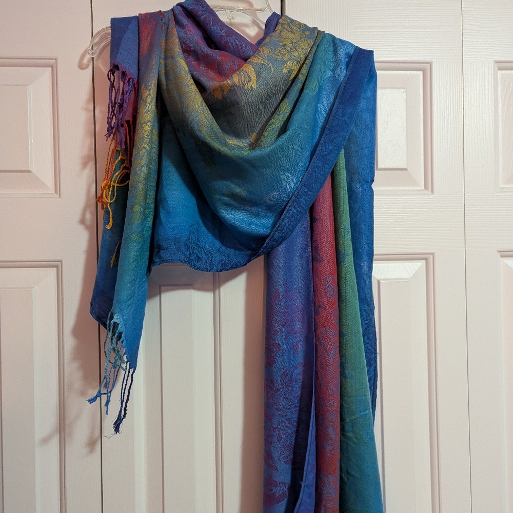 Beautiful Multicolor Ombre Pashmina Shawl